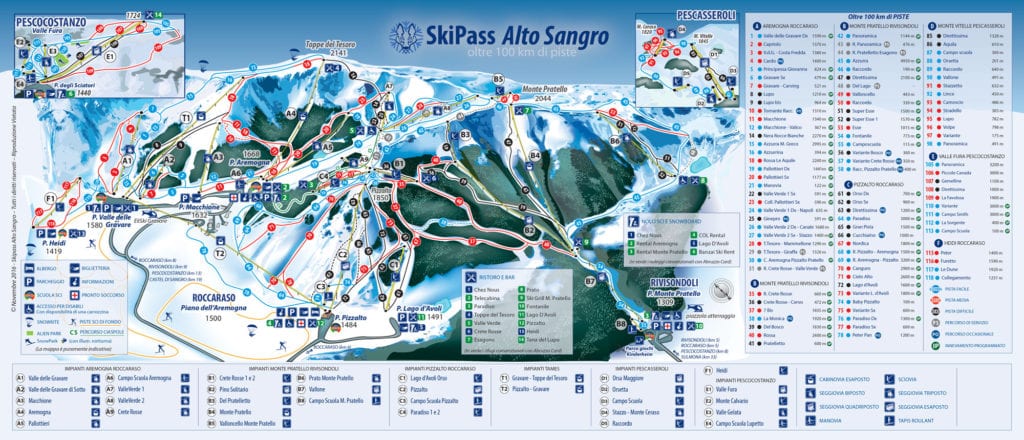 Map of Roccaraso ski area