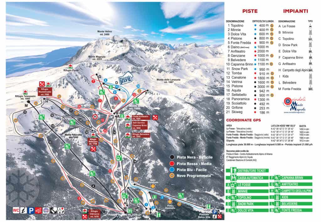 ski map of Ovindoli
